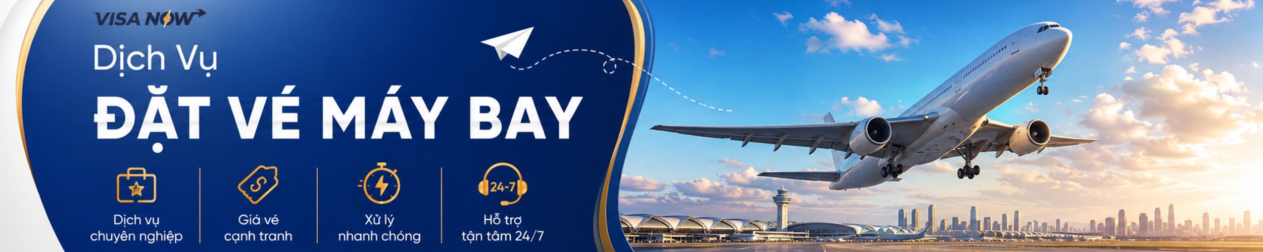 Dịch Vụ Đặt Vé Máy Bay Giá Tốt, Nhanh Chóng, Uy Tín Tại VISANOW