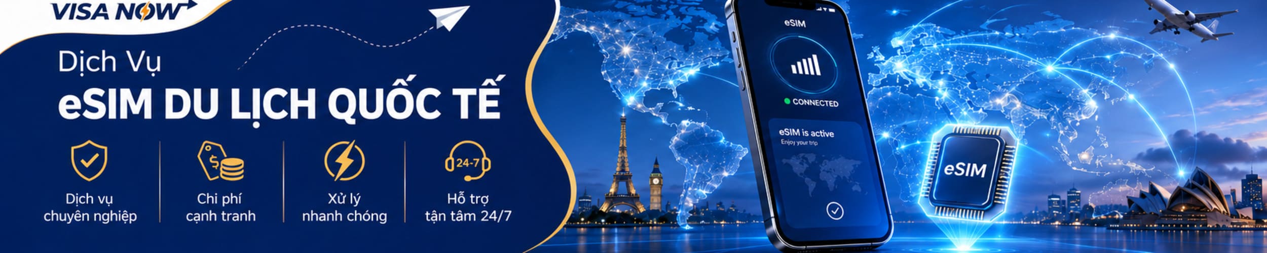 Dịch Vụ eSIM Du Lịch Quốc Tế – Kết Nối Internet Mọi Lúc, Mọi Nơi Cùng Visanow