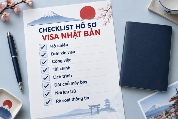 Checklist hoàn thiện hồ sơ visa Nhật Bản với lịch, tài chính và lịch trình đã đối chiếu